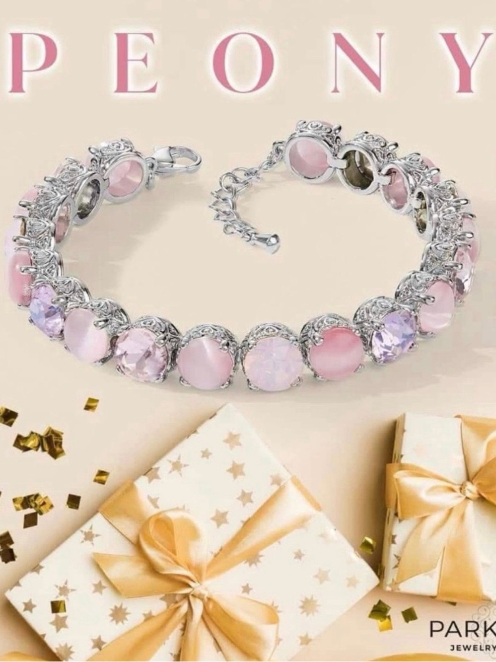 Park Lane Peony Pink Ombre CZ ImpressionTennis Bracelet NWT